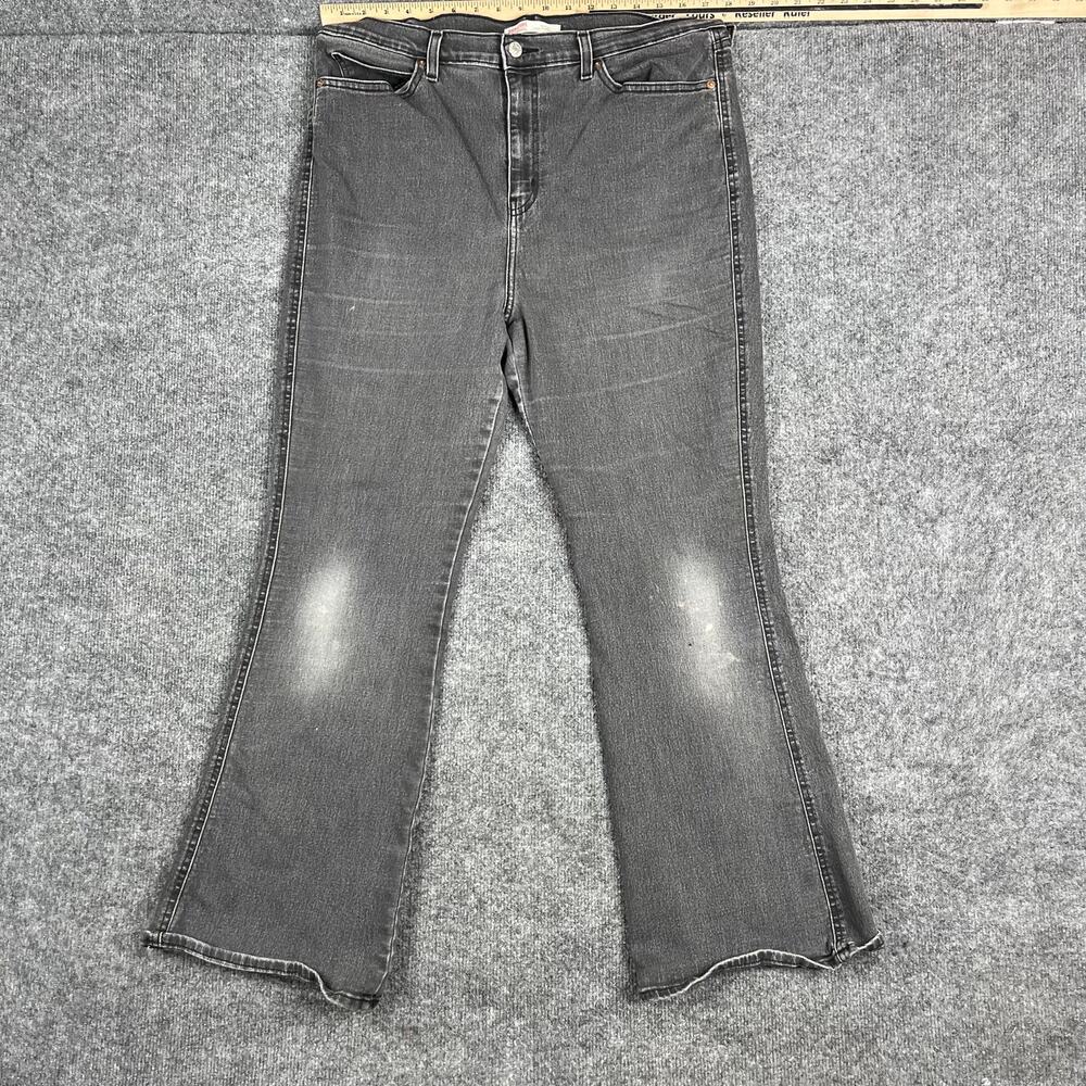 Levis Jeans Womens Size 33x30 High‎ Rise Flare Gray Straight Workwear Classic